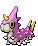 Sprite Animado Wurmple Blanco Negro
