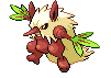 Sprite Animado Shiftry Blanco Negro
