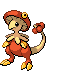 Sprite Animado Breloom Blanco Negro