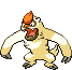 Sprite Animado Vigoroth Blanco Negro