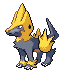 Sprite Animado Manectric Blanco Negro