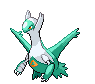 Sprite Animado Latios Blanco Negro