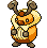 Sprite Animado Kricketot Blanco Negro