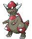 Sprite Animado Rampardos Blanco Negro