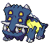 Sprite Animado Bastiodon Blanco Negro