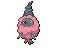 Sprite Animado Burmy Blanco Negro