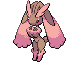 Sprite Animado Lopunny Blanco Negro