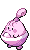 Sprite Animado Happiny Blanco Negro