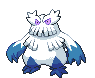 Sprite Animado Abomasnow Blanco Negro