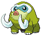 Sprite Animado Mamoswine Blanco Negro