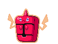 Sprite Animado Rotom Blanco Negro