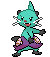 Sprite Animado Dewott Blanco Negro
