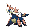 Sprite Animado Samurott Blanco Negro