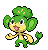 Sprite Animado Pansage Blanco Negro