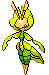 Sprite Animado Leavanny Blanco Negro