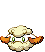Sprite Animado Cottonee Blanco Negro