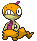 Sprite Animado Scraggy Blanco Negro