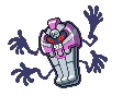 Sprite Animado Cofagrigus Blanco Negro