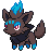 Sprite Animado Zorua Blanco Negro