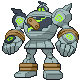 Sprite Animado Golurk Blanco Negro
