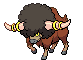 Sprite Animado Bouffalant Blanco Negro