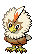 Sprite Animado Rufflet Blanco Negro