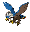 Sprite Animado Braviary Blanco Negro