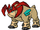 Sprite Animado Terrakion Blanco Negro