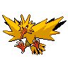 Sprite Zapdos Blanco Negro