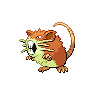 Sprite Raticate Blanco Negro